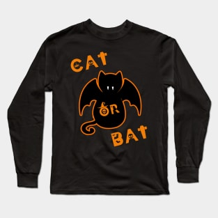 unny Gifts for Halloween Cat or Bat Long Sleeve T-Shirt